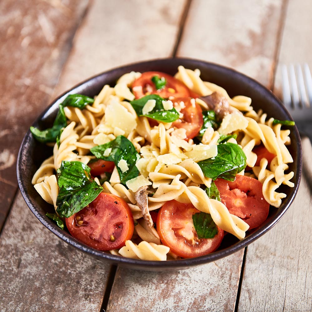 Fresh Tomato and Basil Pasta Salad with SMART Protein Spirals