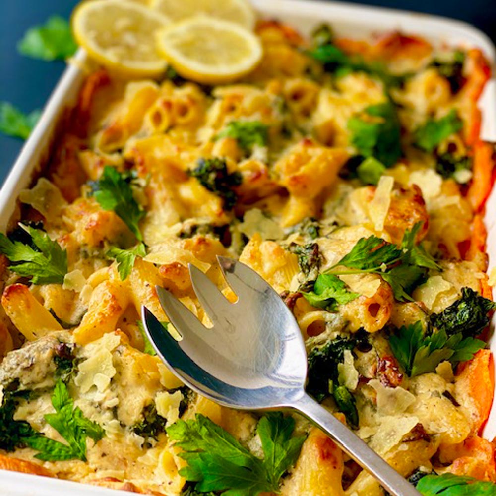 Kale, Spinach and Ricotta Bake with SMART Fibre Penne